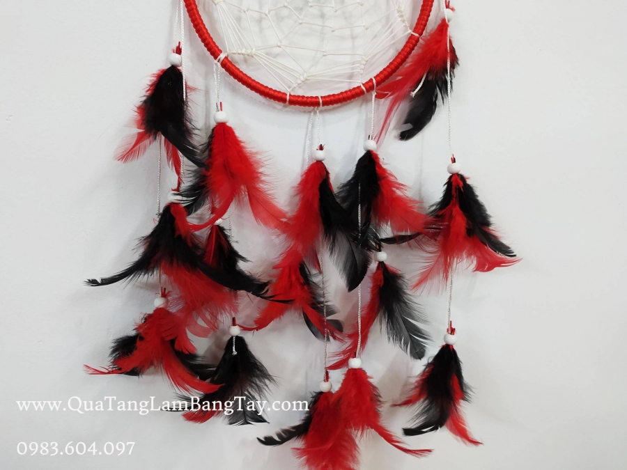 dreamcatcher đẹp đỏ đen trắng